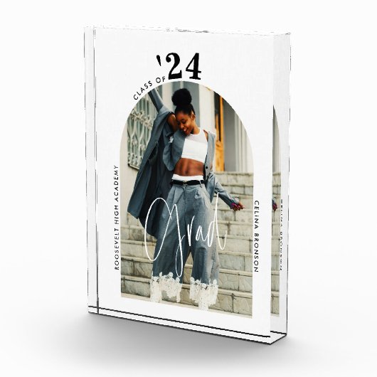 Modern Script Photo 2024 Minimalistisch Afstuderen Fotoblokken (Rechts)