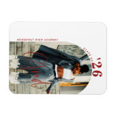 Modern Script Photo 2024 Minimalistisch Afstuderen Magneet (Horizontaal)