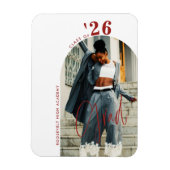 Modern Script Photo 2024 Minimalistisch Afstuderen Magneet (Verticaal)