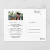 Modern Script Photo Afstuderen BBQ Invitation Briefkaart (Achterkant)