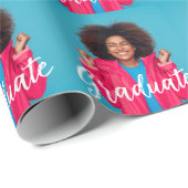 Modern Script Photo Afstuderen Cadeaupapier (Rol Hoek)