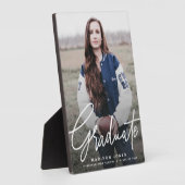 Modern Script Photo Afstuderen Fotoplaat (Zijkant)