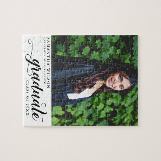 Modern Script Photo Afstuderen Legpuzzel (Horizontaal)