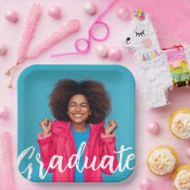 Modern Script Photo Afstuderen Papieren Bordje