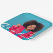 Modern Script Photo Afstuderen Papieren Bordje (Gebogen)