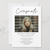 Modern Script Photo Collage Graduation Invitation (Dos)