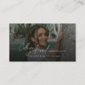 Modern Script Photo Graduation College Fund Informatiekaartje (Voorkant)