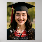 Modern script photo Graduation Party welcome Poster (Voorkant)