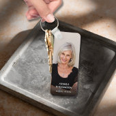 Modern Script Photo Memorial in liefdevolle herinn Sleutelhanger