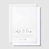 Modern Script Photo Overlay Wedding Vellum Uitnodigingen (Offset)