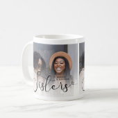 Modern Script Photo Sisters Gift Koffiemok (Voorkant links)