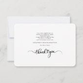 Modern Script Photo Wedding Bedankkaart (Achterkant)