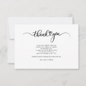 Modern Script Photo Wedding Bedankkaart (Achterkant)