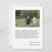 Modern Script Photo Wedding Bedankkaart (Achterkant)