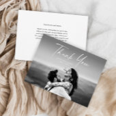 Modern Script Photo Wedding Bedankkaart