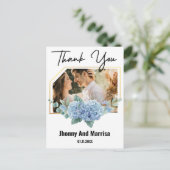 Modern Script Photo Wedding briefkaart (Staand voorkant)