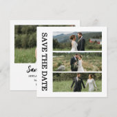 Modern Script Photo Wedding Save The Date (Voorkant / Achterkant)