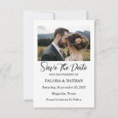 Modern Script Photo Wedding Save The Date (Devant)