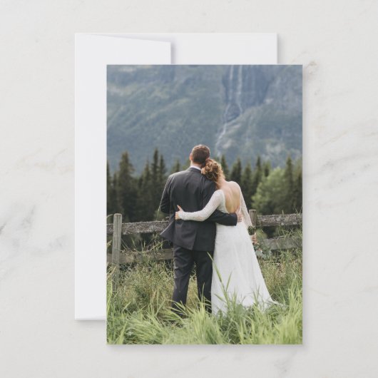 Modern Script Photo Wedding Save The Date (Dos)