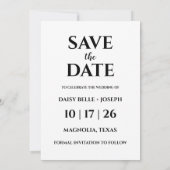 Modern Script Photo Wedding Save The Date Kaart (Achterkant)