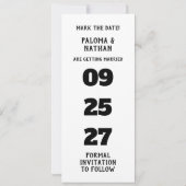 Modern Script Photo Wedding Save The Date Kaart (Achterkant)