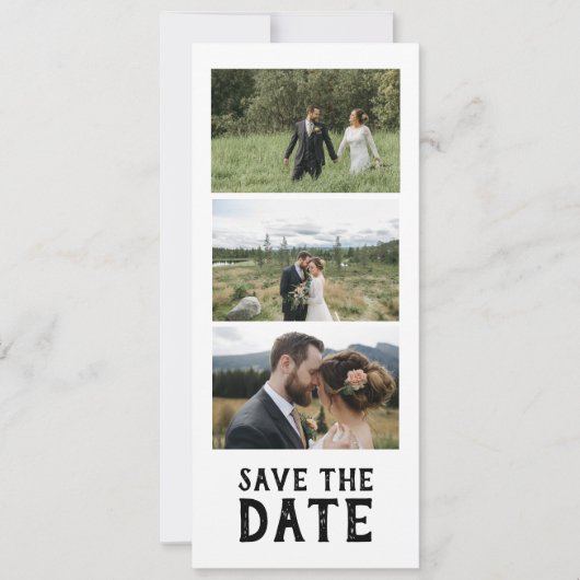 Modern Script Photo Wedding Save The Date Kaart (Voorkant)