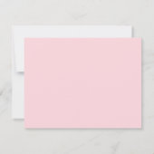 Modern Script Pink Heart Border Monogram Note Card Notitiekaartje (Achterkant)