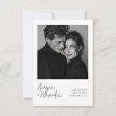 Modern Script Polaroid Photo Wedding Save the Date (Voorkant)