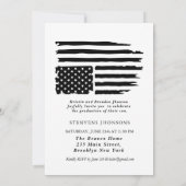 Modern script Police photo graduation invitation Kaart (Achterkant)