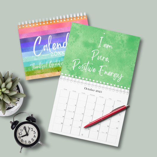 Modern Script Positieve Affirmatie 2025 Kalender