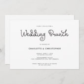 Modern Script Post Bruiloft Brunch Uitnodiging (Voorkant / Achterkant)