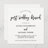 Modern script | Post Wedding Brunch Uitnodiging (Voorkant / Achterkant)