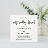 Modern script | Post Wedding Brunch Uitnodiging (Staand voorkant)