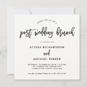 Modern script | Post Wedding Brunch Uitnodiging (Voorkant)