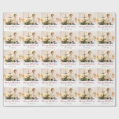 Modern Script Prettig Kerstmis Foto Cadeaupapier (Vlak)