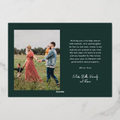 Modern Script Prettige Feestdagen Foto  (Achterkant)