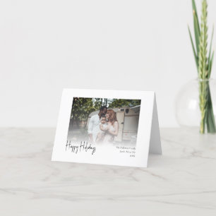 Modern script Prettige feestdagen gevouwen Kaart