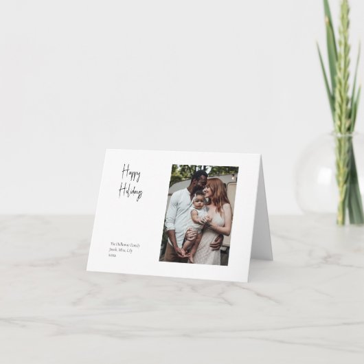 Modern script Prettige feestdagen meerdere foto's (Voorkant)