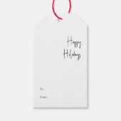 Modern script Prettige feestdagen van cadeauLabels (Voorkant)