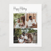 Modern script Prettige feestdagen Verticaal 3 foto (Voorkant)