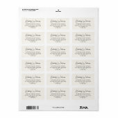 Modern Script Professional Business Return Address Etiket (Full Sheet)