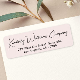 Modern Script Professional Business Return Address Etiket