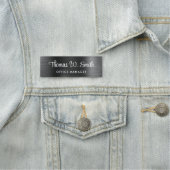 Modern Script Professional Silver Grey Naamplaatje (In situ)