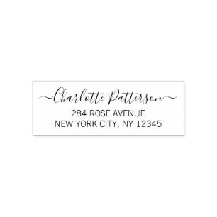 Modern Script Professioneel Persoonlijk Retouradre Zelfinktende Stempel