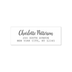 Modern Script Professioneel Persoonlijk Retouradre Zelfinktende Stempel