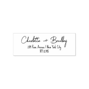 Modern Script Professioneel Persoonlijk Retouradre Zelfinktende Stempel