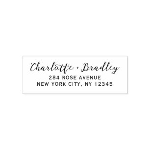 Modern Script Professioneel Persoonlijk Retouradre Zelfinktende Stempel