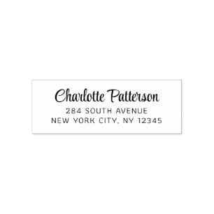 Modern Script Professioneel Persoonlijk Retouradre Zelfinktende Stempel