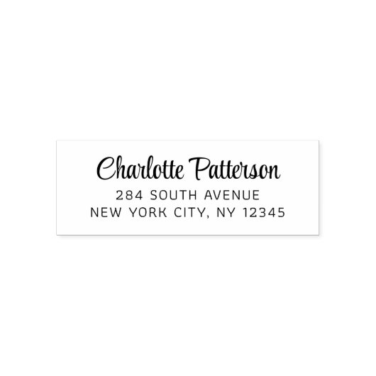 Modern Script Professioneel Persoonlijk Retouradre Zelfinktende Stempel (Design)