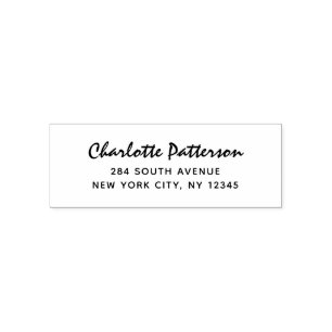 Modern Script Professioneel Persoonlijk Retouradre Zelfinktende Stempel